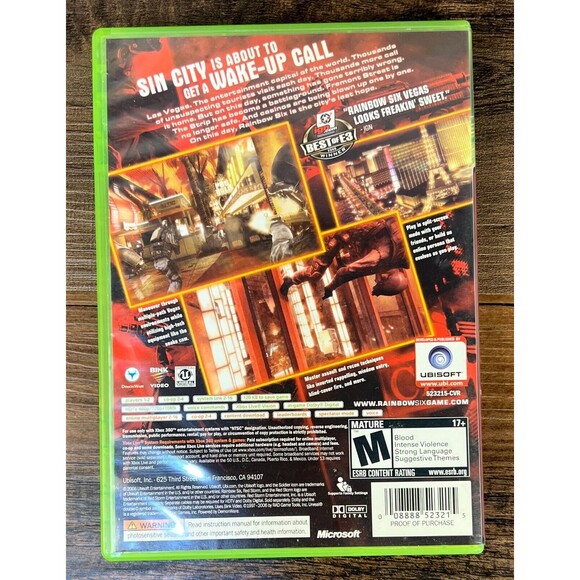 Tom Clancy's Rainbow Six Vegas  (Microsoft Xbox 360) With Manual - Picture 3 of 3